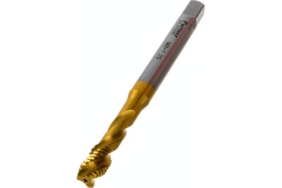 Метчик Partner M8х1.25 HSSE, DIN371, спиральная канавка, Н6, TiN 315080