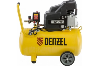 Воздушный компрессор DENZEL DK1800/50,Х-PRO 1,8 кВт, 280л/мин, 50л 58068