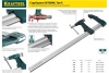 F-струбцина KRAFTOOL DIN 5117, двухкомпонентная ручка, 80x300мм 32011-080-300