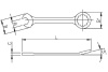 Комбинированный ключ Jonnesway 22 х 22 мм W26122