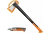 Набор Fiskars: топор Х25, строительный нож CarbonMax 1057915