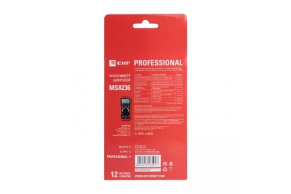 Цифровой мультиметр EKF MS8236 Professional In-180701-pm8236